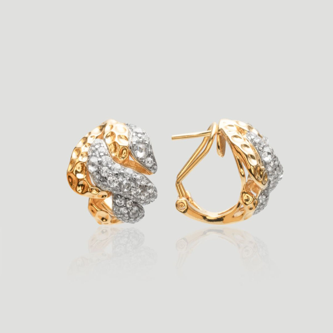 Gold-plated snake earrings