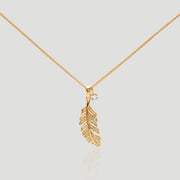 Gilded Foliage Diamond Necklace